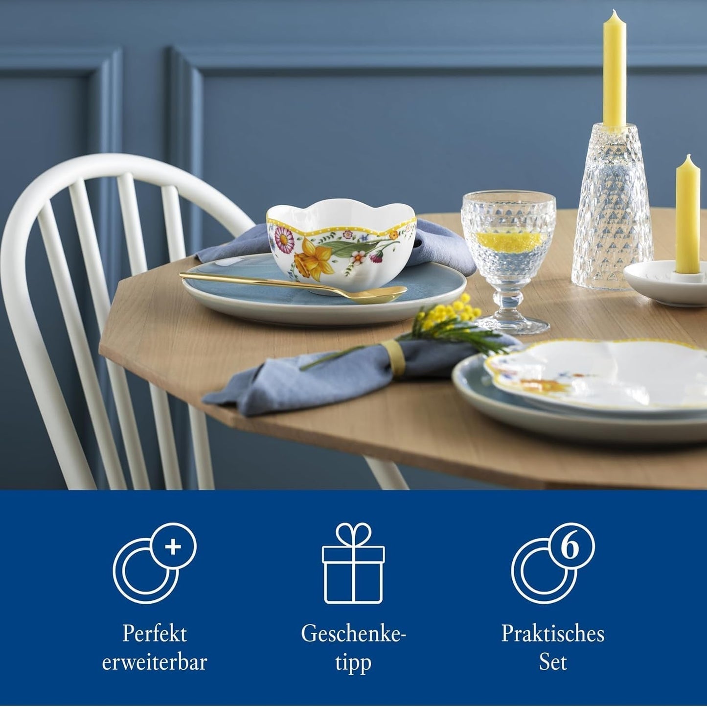 Villeroy & Boch - Spring Awakening morgenmadssæt til 2, 6 stykker, påskestel, morgenmad, påske, kaffeservice, forårsstel, porcelæn