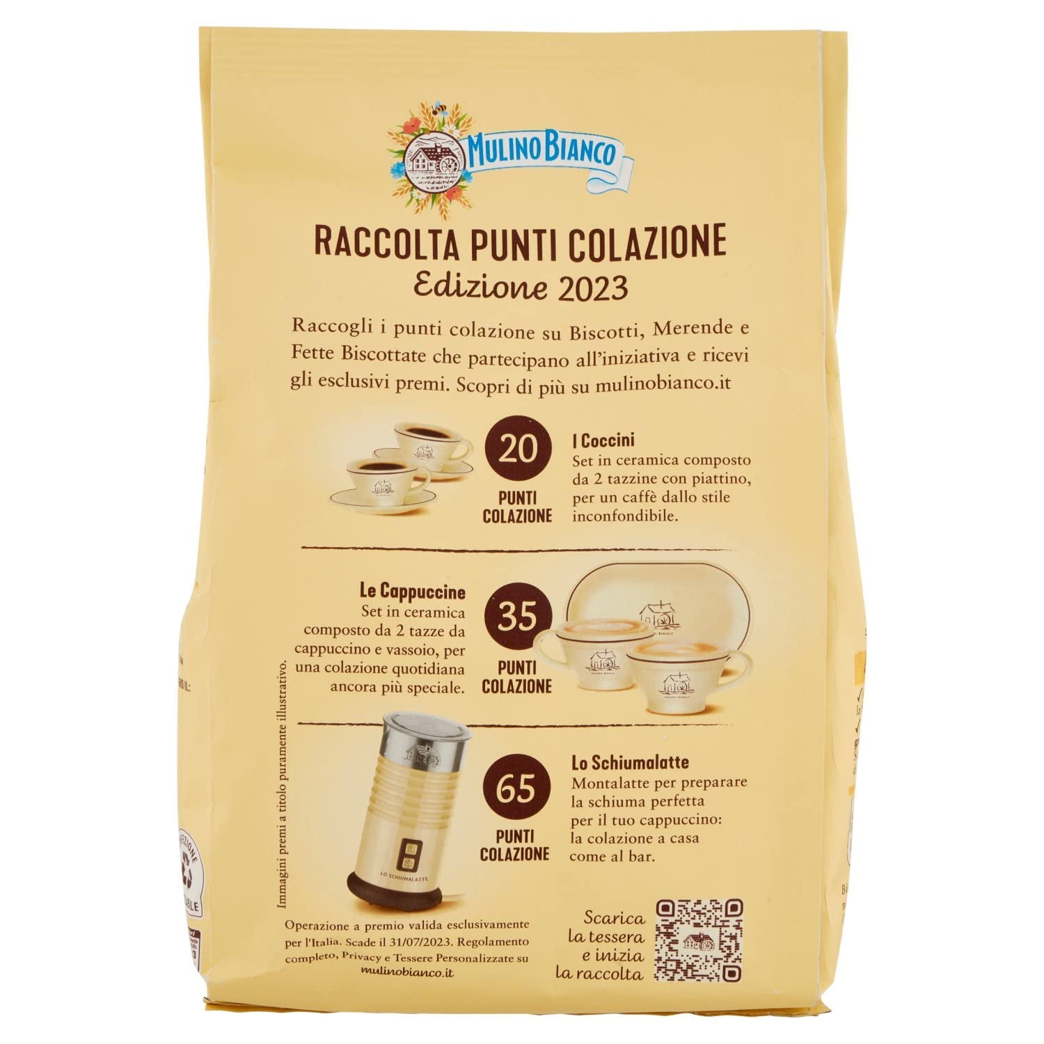White Mill Frolini Galletti kiks med frisk mælk, 100% italiensk, 350 g