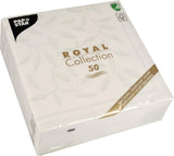 Papstar, 50 servietter "ROYAL Collection" 1/4 fold 40 Cm X 40 Cm Hvid "New Mediterranean", #11652