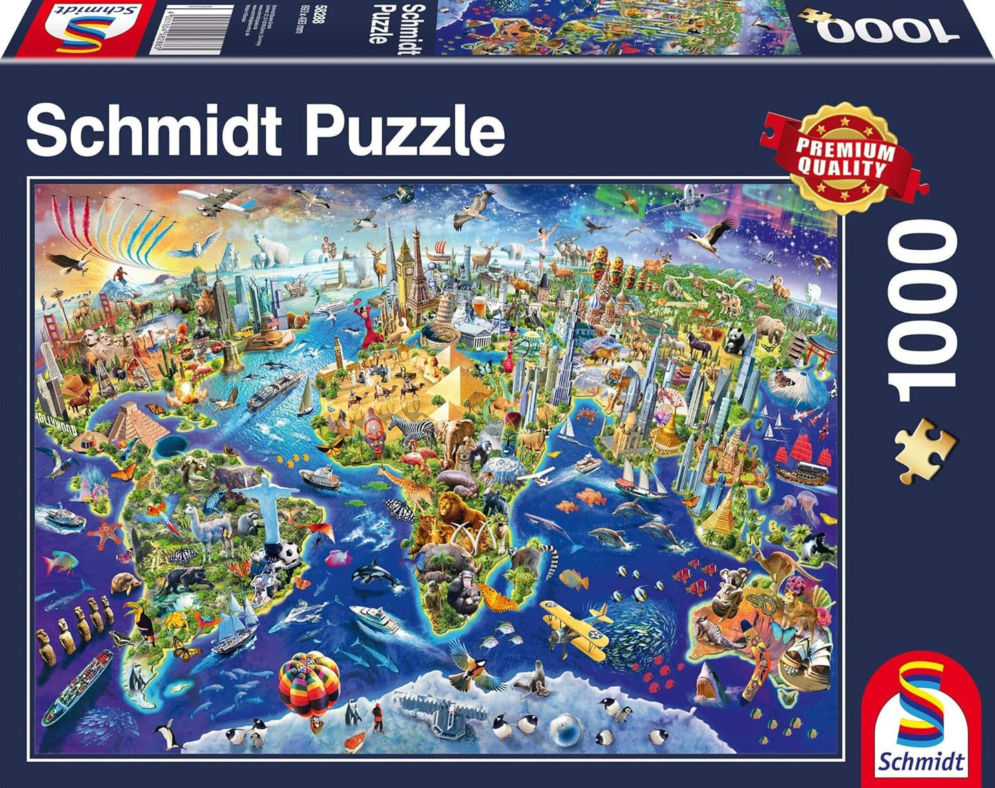 Schmidt Spiele 58288, Oplev verden, puslespil 1000 brikker Puslespil Naty Shop Standard titel