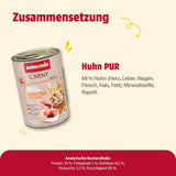 animonda Carny Adult Single Protein Pure Chicken (6 x 400 g), vådfoder til voksne katte med en enkelt proteinkilde, vådfoder til voksne katte, kornfri og sukkerfri