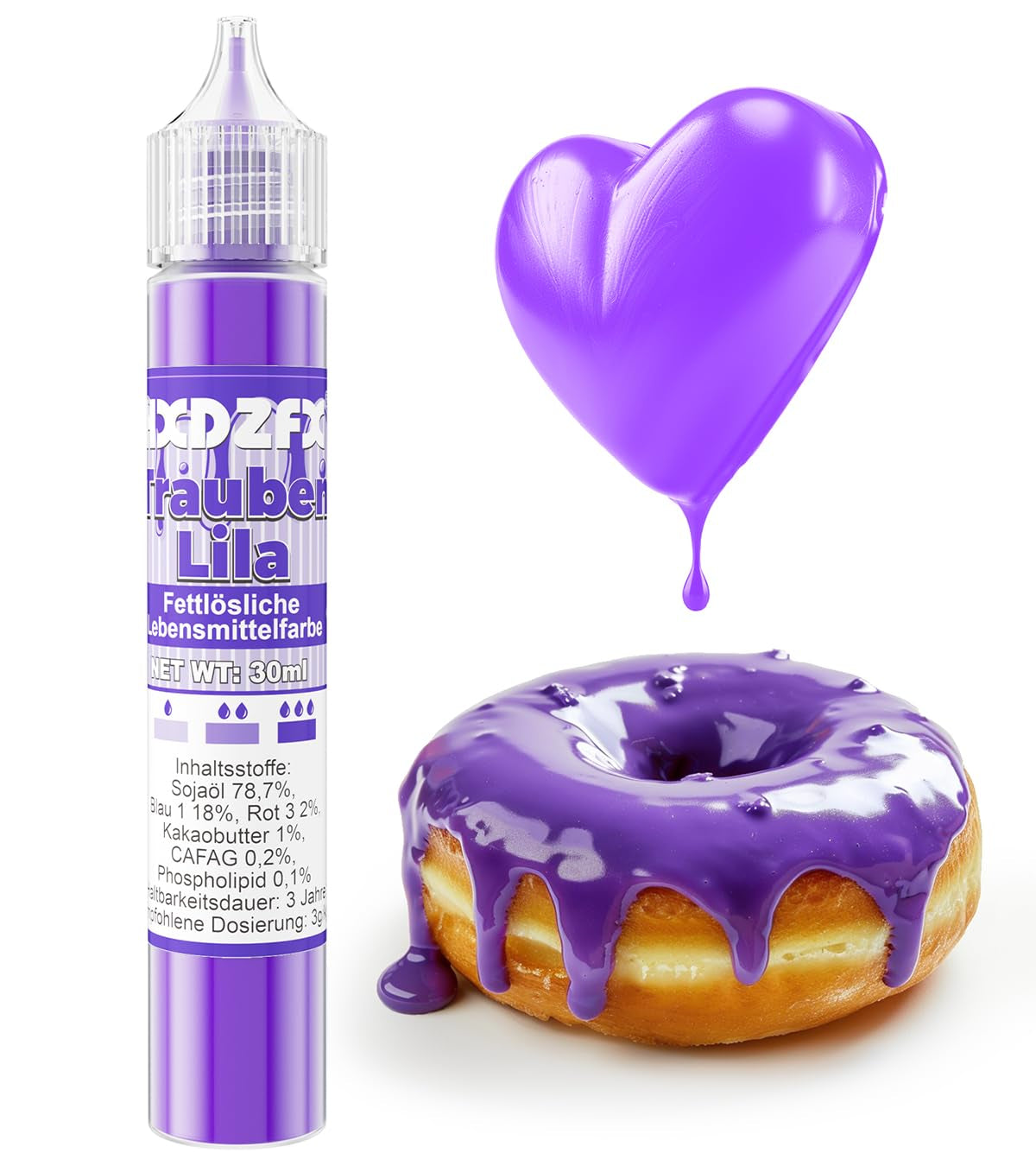 Fedtopløselig madfarve - 30 ml koncentreret oliebaseret madfarve til chokolade madfarvesæt til kagedekoration, fondant, smørcreme, bagning, håndværk (marineblå)