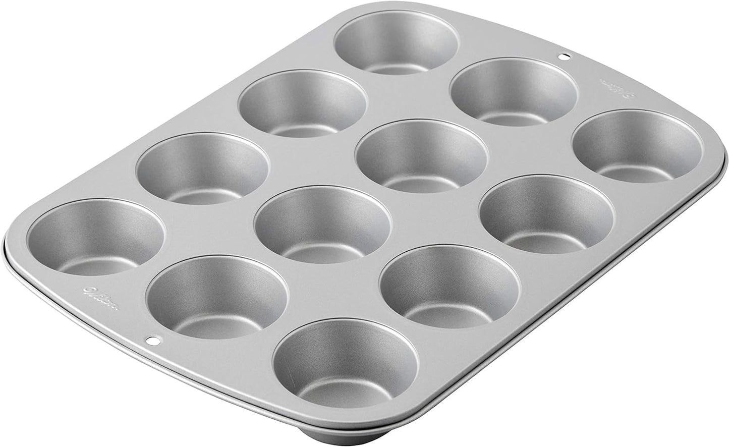 Wilton 03-3118 Cupcake- /Muffin Bagform, Recipe Right, Antihaft, 12 Vertiefungen, Grau Forme og bageplader Naty Shop