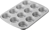 Wilton 03-3118 Cupcake- /Muffin Bagform, Recipe Right, Antihaft, 12 Vertiefungen, Grau Forme og bageplader Naty Shop