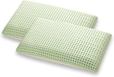 Ortopædisk nakkestøttepude - Økologisk Aloe - Aloe Vera Viskoelastisk pude 14 cm Højde 100% bomuldsbetræk Viscopude - Memory Foam Pude - Lavet i Italien Naty Shop Standardpuder 2 stk (1 pakke)