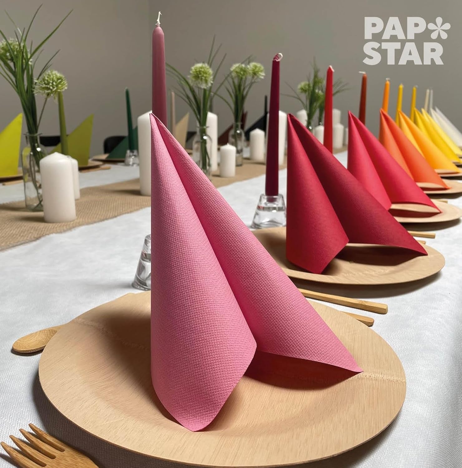Papstar, 50 servietter "ROYAL Collection" 1/4 fold 40 Cm X 40 Cm orange, #82219