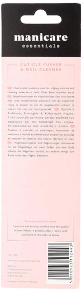 Cuticle pusher og neglerenser, professionelt manicure/pedicure værktøj, dobbelthovedet rustfrit stål, perfekt til forvoksede neglebånd, renser under/omkring negle, fjerner neglelak