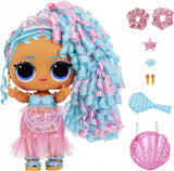 L.O.L. Overraskelse! Big Baby Hair Hair Hair – SPLASH QUEEN – 27,94 cm stor Puppe med 14 Überraschungen, Tilbehør til Teilen und echten Haaren – Für Kinder und Sammler ab 4 Jahren