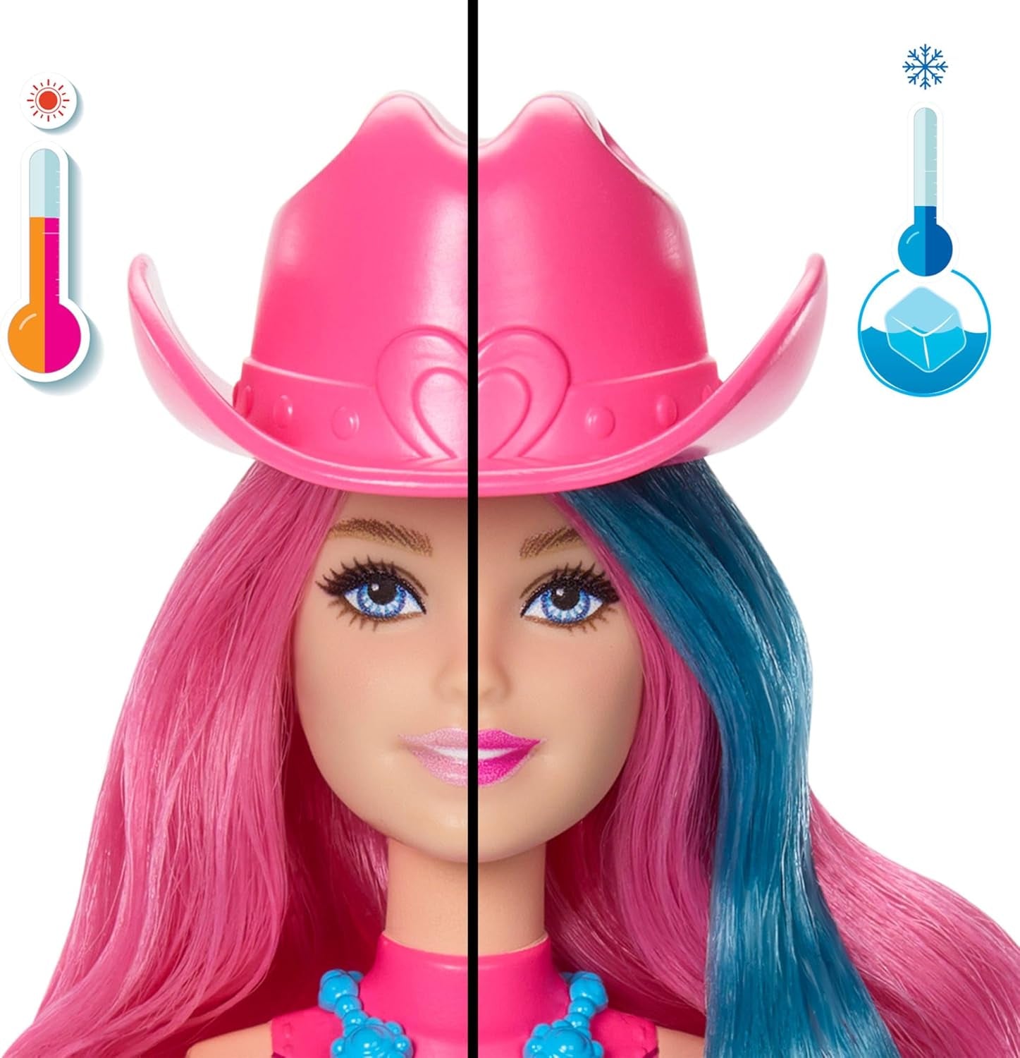 Barbie Color Reveal Dukke og tilbehør med 6 overraskelser, Disco Star Series med metallisk glitter og farveskiftende top (stile kan variere), JCP01, 32 cm