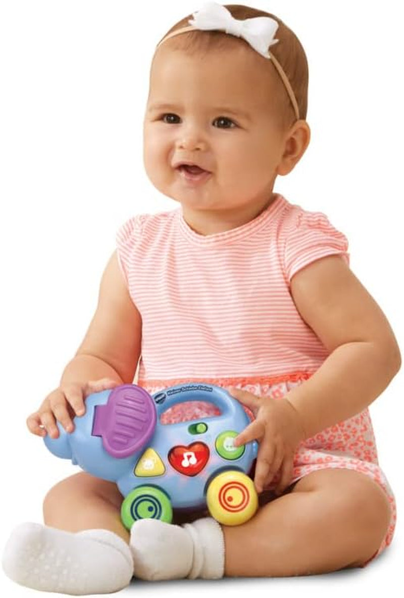Vtech Baby Little Pushing Elephant - Interaktivt push and play legetøj - Med sange, melodier, sætninger og lyde - For børn i alderen 6-36 måneder Baby Toys Naty Shop