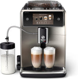 Saeco GranAroma automatisk espressomaskine - 14 kaffespecialiteter, intuitiv farveskærm, 4 brugerprofiler, keramisk kværn, 1500 watt (SM6580/10)