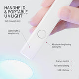 Saviland U V Lampe Für Gelnägel: Mini U V Lampe Für NägelSchützen Sie Die Haut Wiederaufladbar Klein LED Nagellack Trocknergerät Für Nagellack Aufbaugel Nail Tips Nagelkleber Geschenke Für Frauen