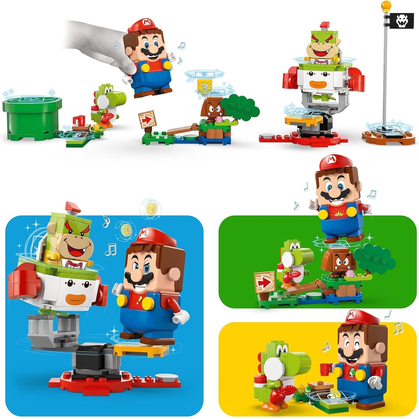 LEGO Super Mario Adventure med interaktiv Mario, Junior klovnevognssæt, Toy Yoshi, Nintendo-gave til drenge, piger og spillere fra 6 år og opefter 71439 byggesæt Besuche den LEGO-Store