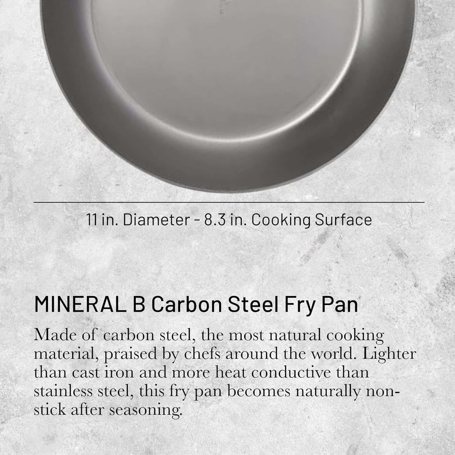 MINERAL B PRO stegepande Fremstillet af stål Gryder og pander Naty Shop