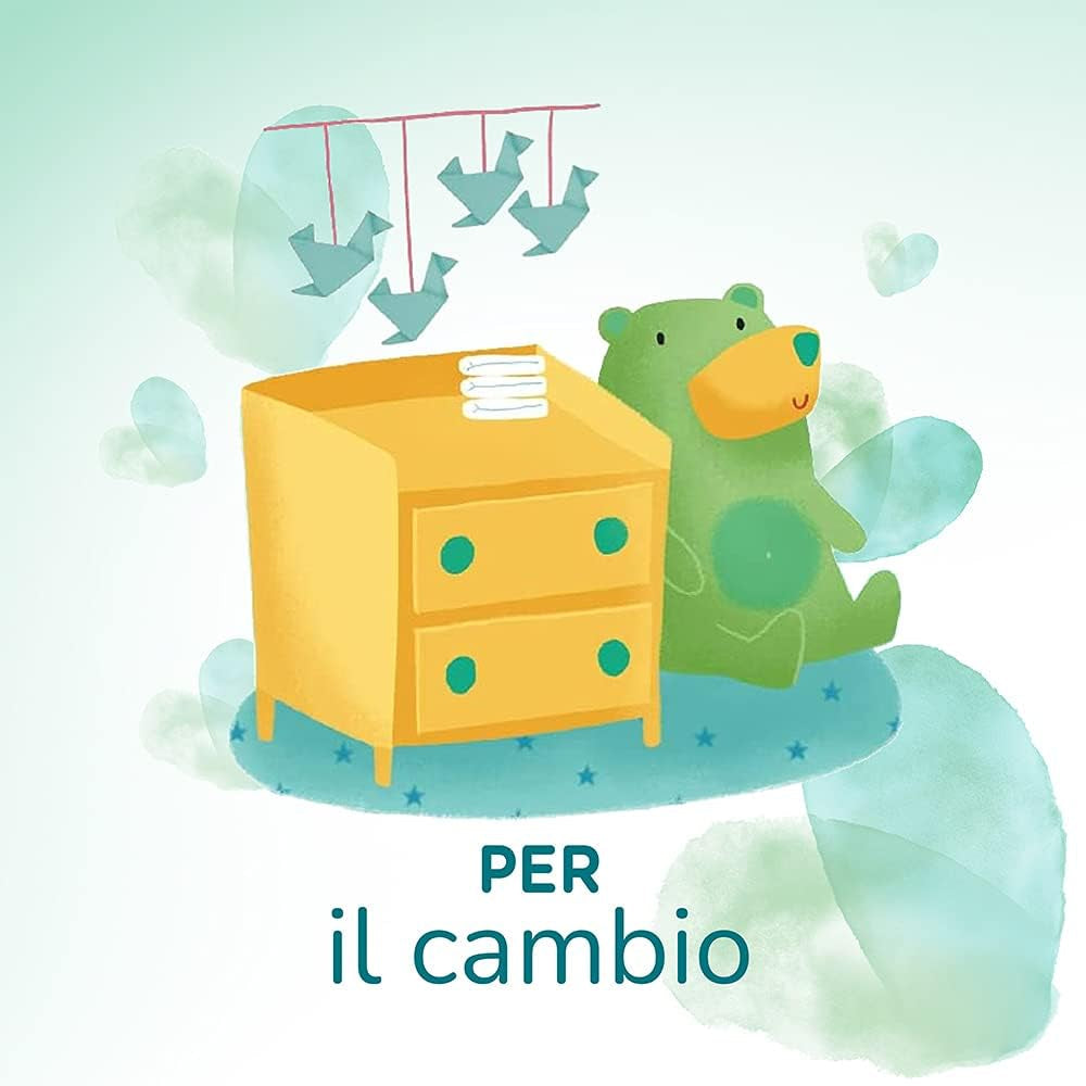 Pampers Acqua Pura babyservietter 468 count (3 pakke) - 99% vand, 100% bomuld, 0% plastik, alkohol og parabener - ideelle renseservietter til følsom hud, fugtig, uden tilsatte ingredienser