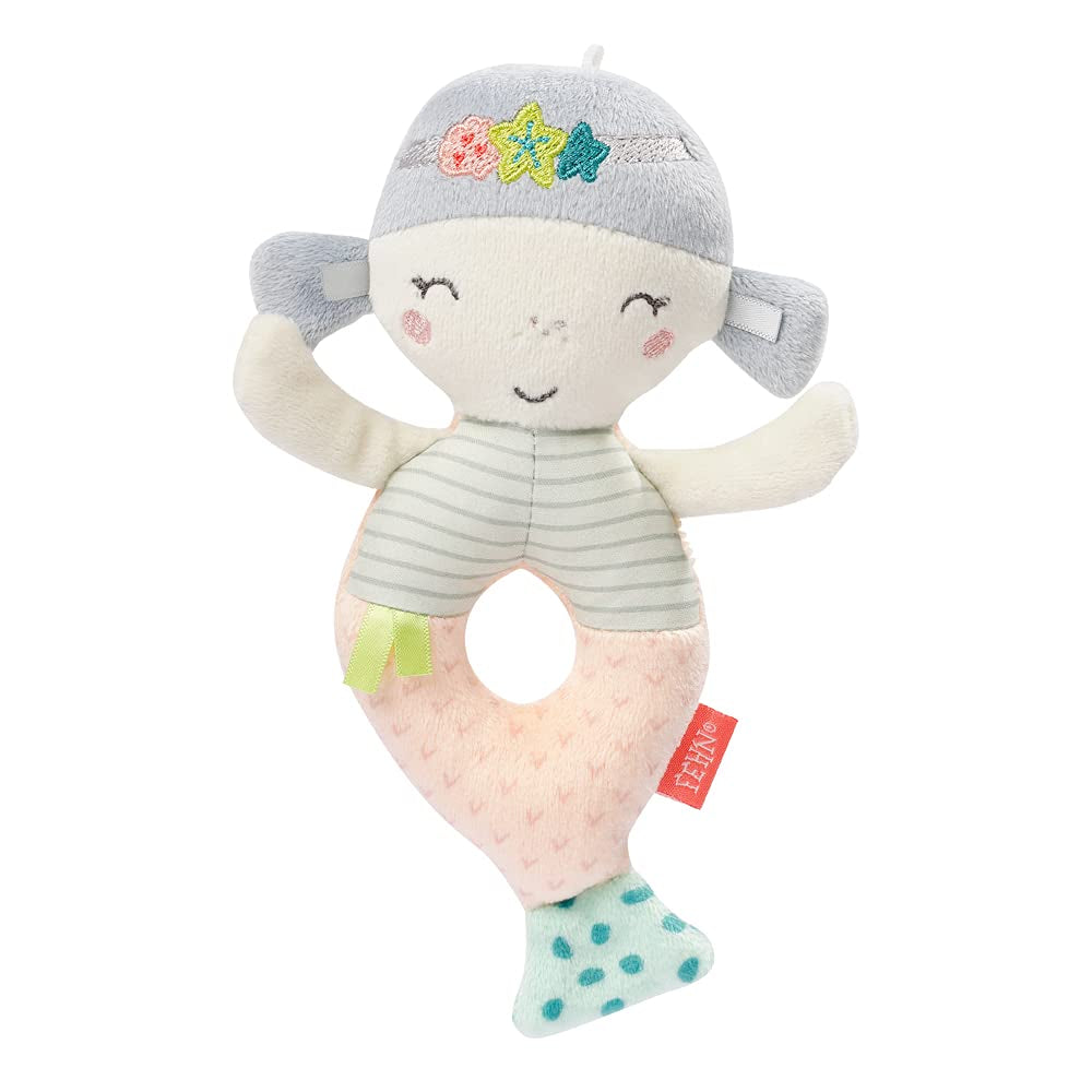 Fehn baby grip ring fårelegetøj fehnNATUR - plyslegetøj med økologisk bomuld - babylegetøj med klokke og legende lærelegetøj - grebslegetøj til babyer og småbørn fra 0+ måneder Babylegetøj Naty Shop Havfrue
