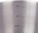 Tatonka Madskål - Madbeholder/skål i rustfrit stål - Med låg, fastgørelsesklemmer og volumenskalering - 0,5L / 0,75L / 1L volumen Madopbevaringsbokse Naty Shop
