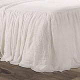 Lush Decor sengetæppe med flæseskørt, polyester, hvid, dobbeltseng Lush Decor Senge og tæpper