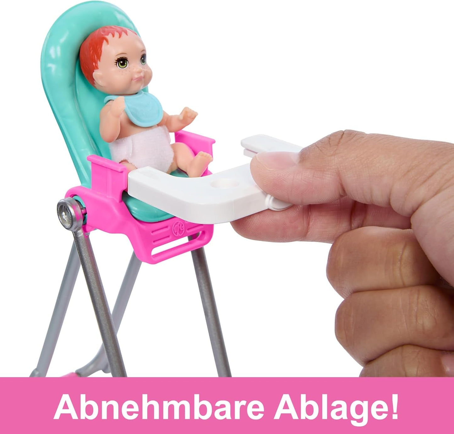 Barbie Skipper Dukke og tilbehør Legesæt Mad Børnepasningssæt Farveskiftende legetøj HTK35