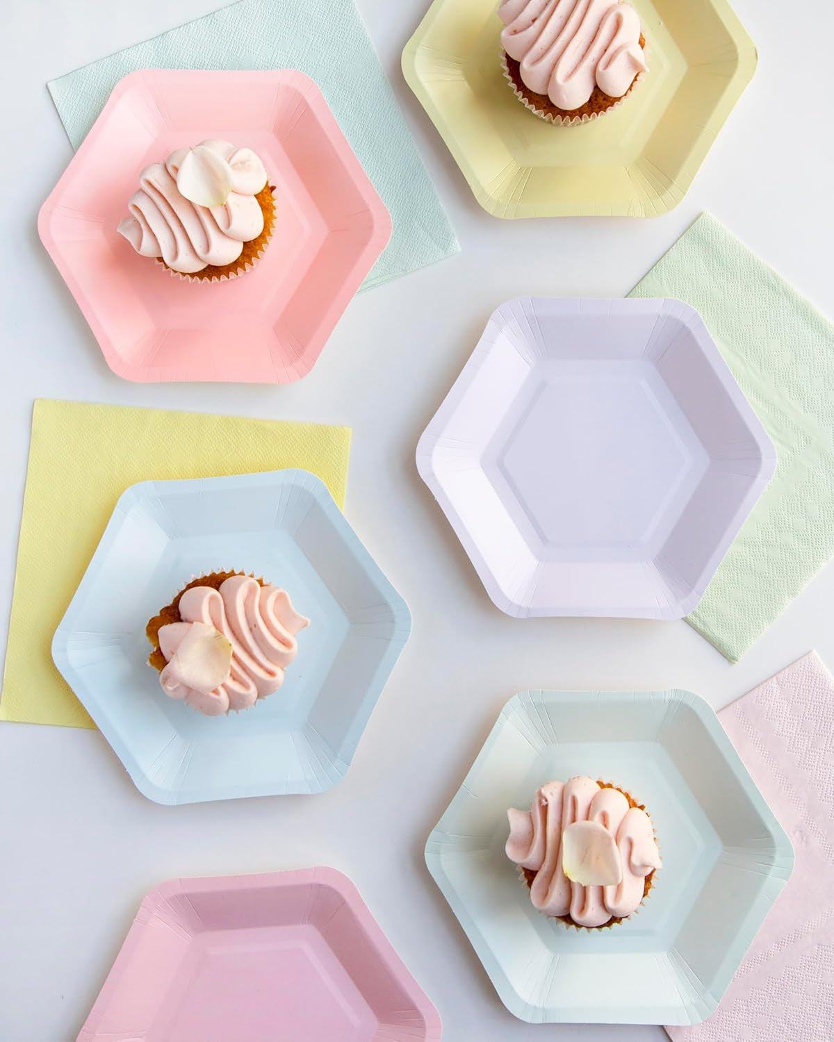 Talende borde Søde pastelservietter | Højkvalitets genanvendelige bløde engangsservietter til børn Fødselsdagsfest Baby shower Polterabend Picnic Decoupage service