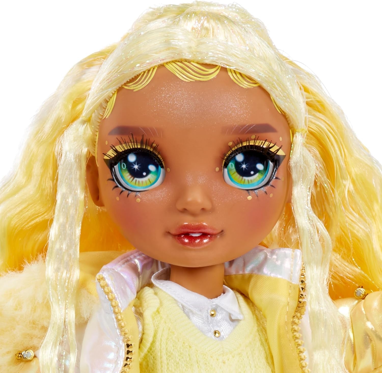 Rainbow High Winter Wonderland - Sunny (Gul) - 28 cm Hidden Magic Water Oppustning Snemandsmodedukke med snemandssæt, velegnet til 4-12 år gamle børn og samlere