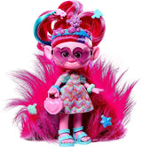 Mattel DREAMWORKS TROLLS Together Strong - Hår-Tastic Queen Poppy Fashion Doll - 15+ tilbehør, Glitter Kam, Vaskbar Glitter Gel, Alder 3+ HNF25 Naty Shop Poppy Dolls Plys lodnet hår
