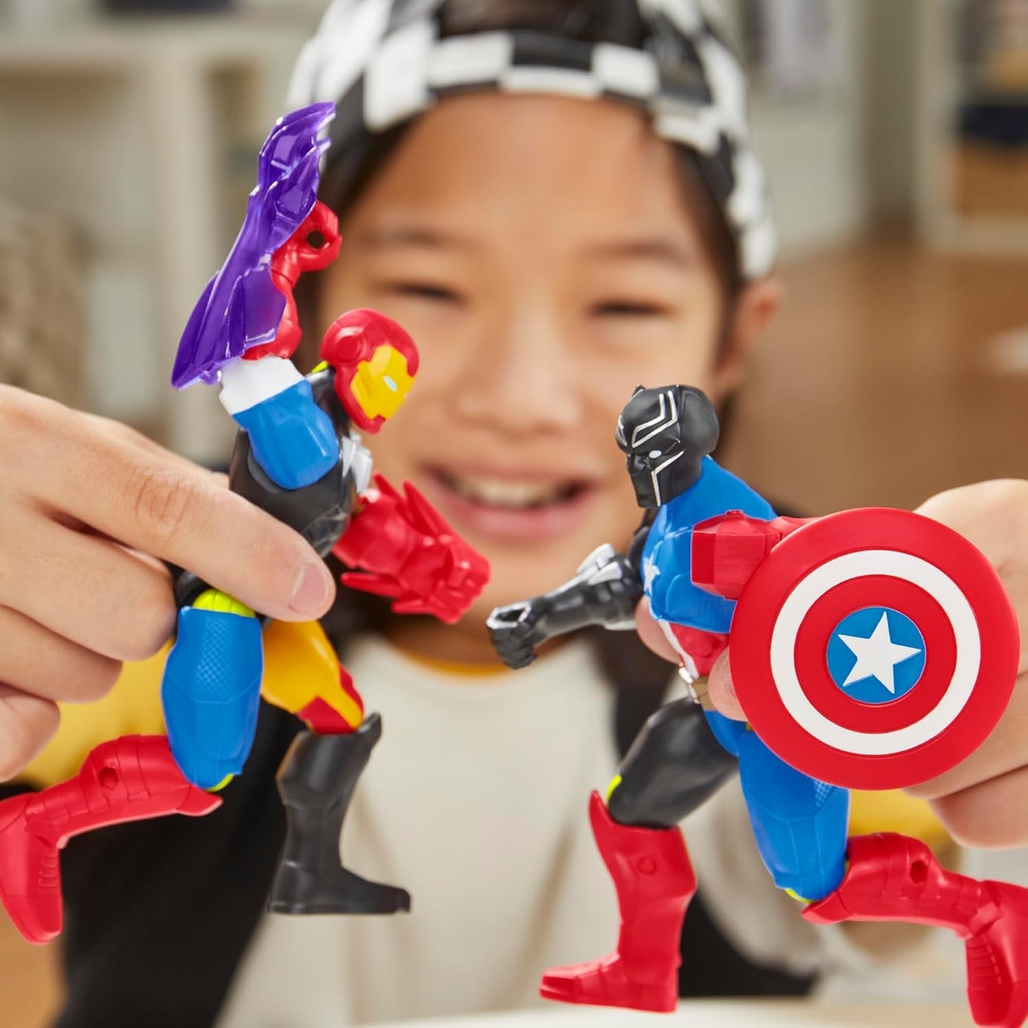 Mixmashers Marvel Captain America Avengers Mix-og-match actionfigurer og tilbehør Actionfigurer Naty Shop