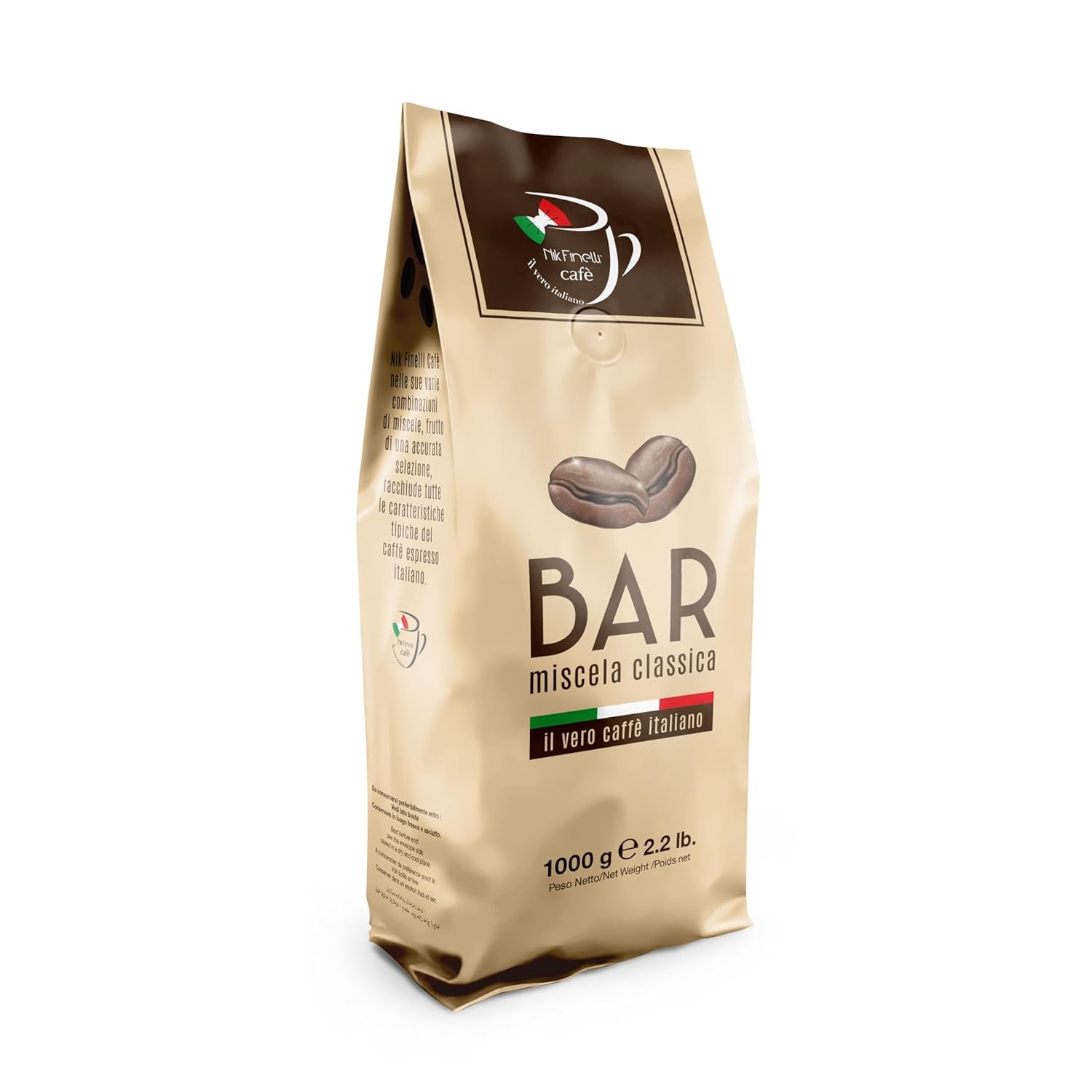 NIK CAFE' – Classico blend – ristede kaffebønner. Hans Excellence, den robuste. 100% robust