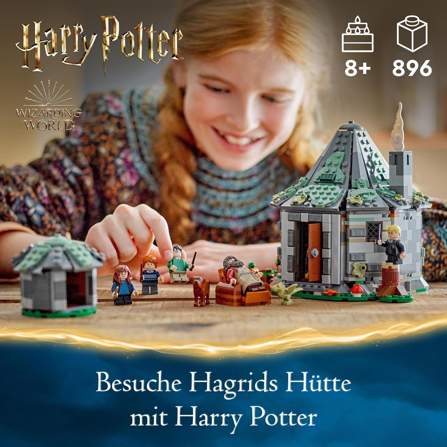 LEGO Harry Potter Hagrids hytte: Et uventet besøgssæt med 5 minifigurer og 2 dyrefigurer, gave til kvinder og mænd, magisk eventyrlegetøj, fantasisæt 76428 byggesæt Beuche den LEGO-Store