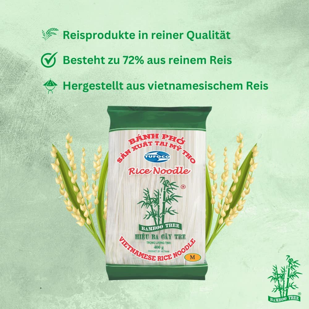 BAMBUTRÆ - Reisnudeln 3 Mm. - 1 X 400 GR