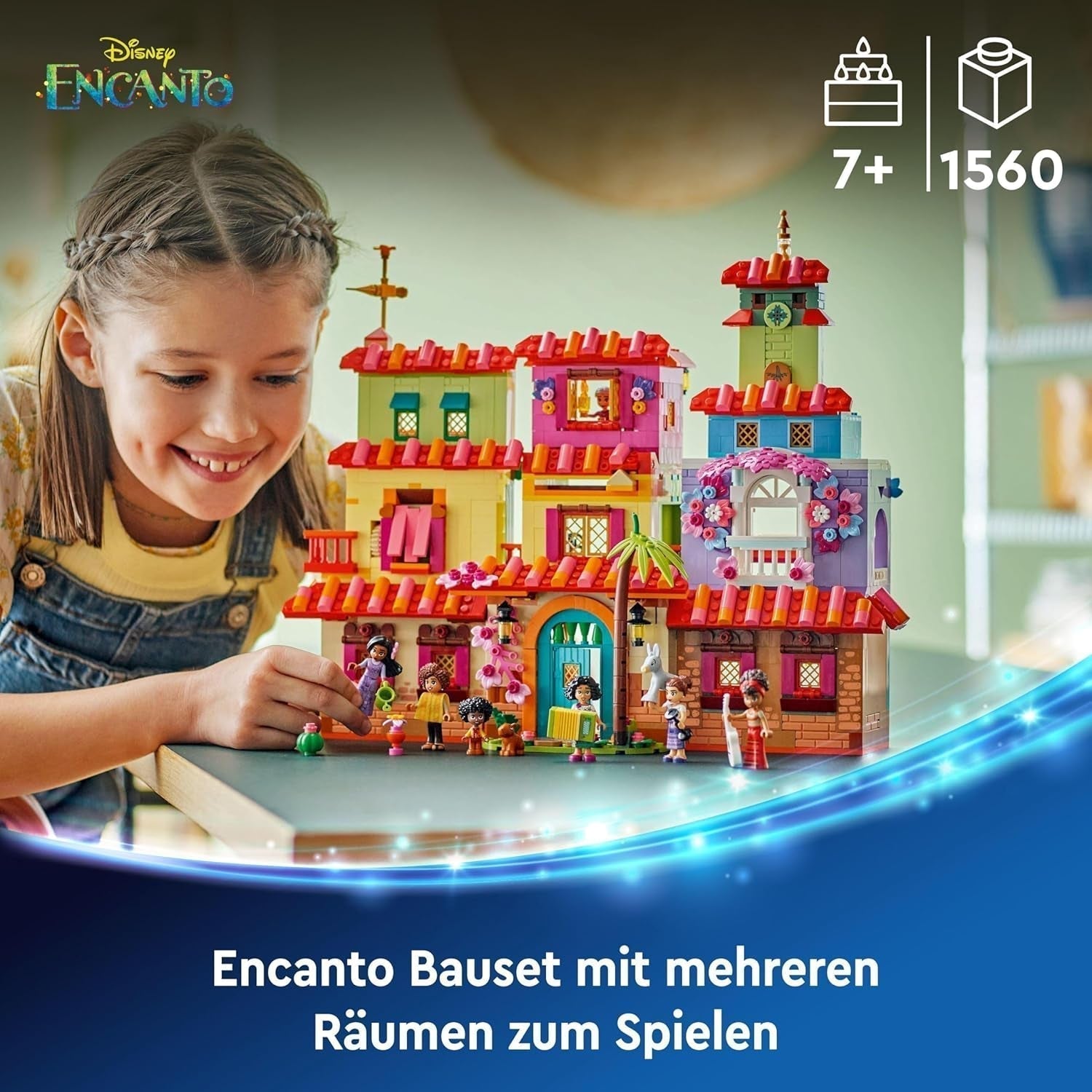 LEGO Ç€ Disney Encanto Magical House of Madrigals Børnedukkehus med Mirabel Legefigur byggelegetøj til piger og drenge fra 7 år 43245 Byggesæt Besuche den LEGO-Store