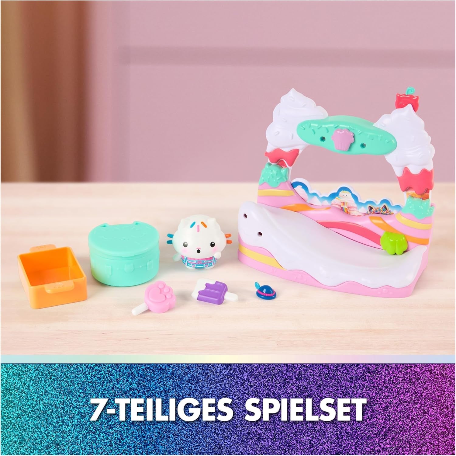 DREAMWORKS GABBY'S DOLLS HOUSE: THE MOVIE - Kuchi's Sweet Balcony Legesæt med dukkehusfigurer og tilbehør til børn fra 3 år og opefter