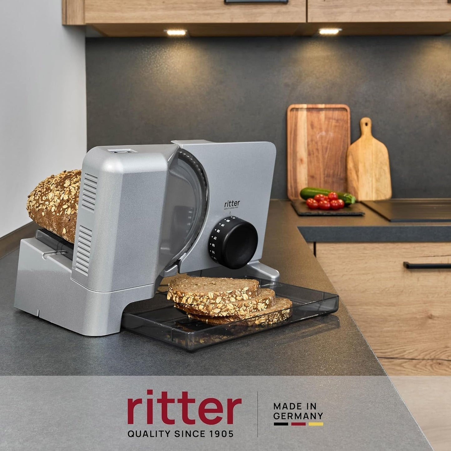 Ritter E 16 Duo plus multifunktionel elektrisk skæremaskine, fremstillet i Tyskland Rivejern og skæremaskiner Naty Shop