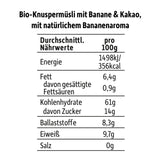 FRECHE FREUNDE KIDS, Bobs & DIKKAs Crunchy Banana Cacao Müsli, Crunchy Chokolade Müsli til børn, Lavt sukkerindhold, ingen tilsætningsstoffer, 100 % vegansk, 6 stykker (6 x 280 g)