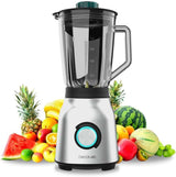 Cecotec Standmixer Power Black Titanium 2200MAX Smooth, 2200 W Maximale Leistung, 6 Klingen Aus Edelstahl, Ice-Crush-Funktion, Turbo- Og Smoothie-Funktion, Autoclean-Funktion Køkken Naty Shop Inox 1800 W | 1,5 L + Autoclean