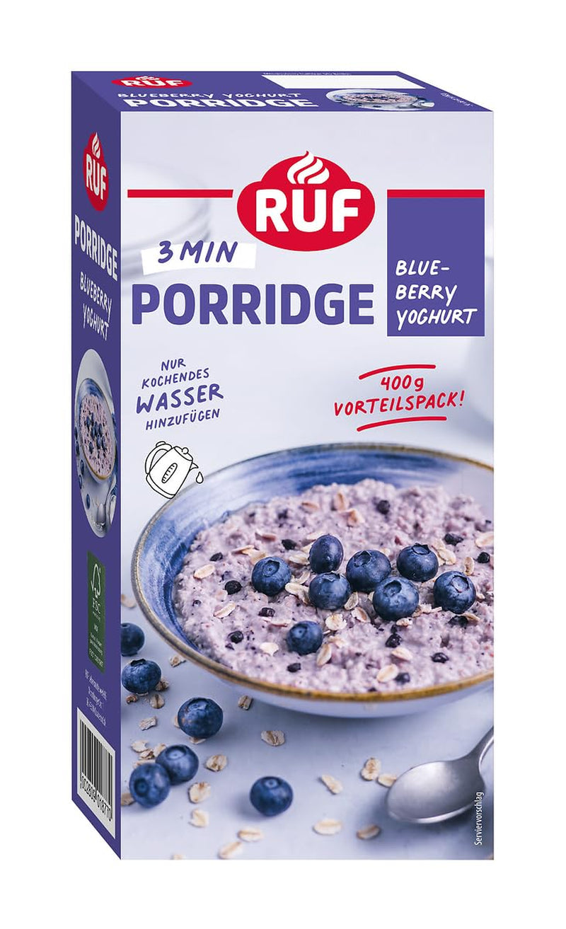 RUF kanel æble havregryn med hele havreflager, delikat kanelsmag og tørrede æblestykker, snacks, bulkpakke, 1 x 400 g