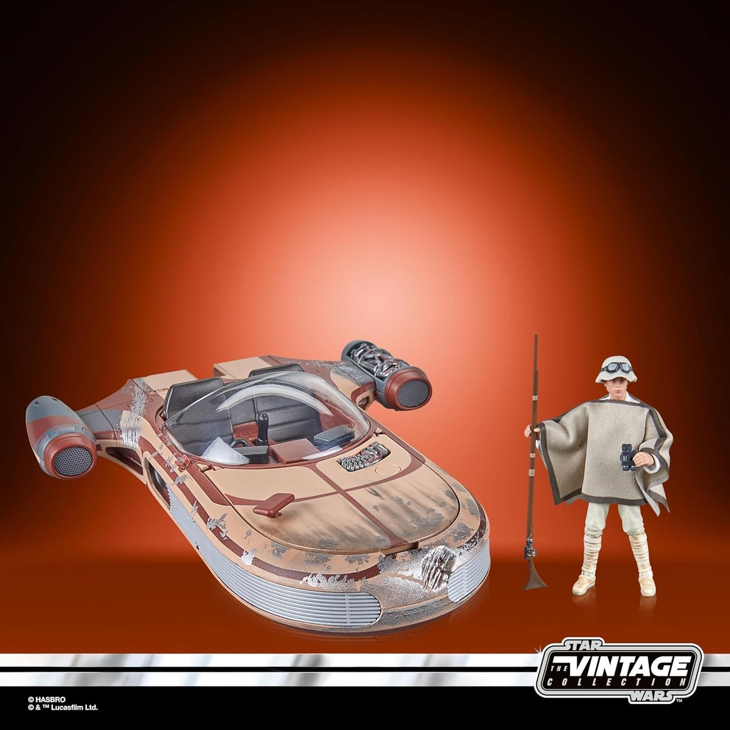 Star Wars Vintage Collection Landspeeder & Luke Skywalker, Star Wars: A New Hope Action Figur & Vehicle, 9,5 cm actionfigurer Naty Shop