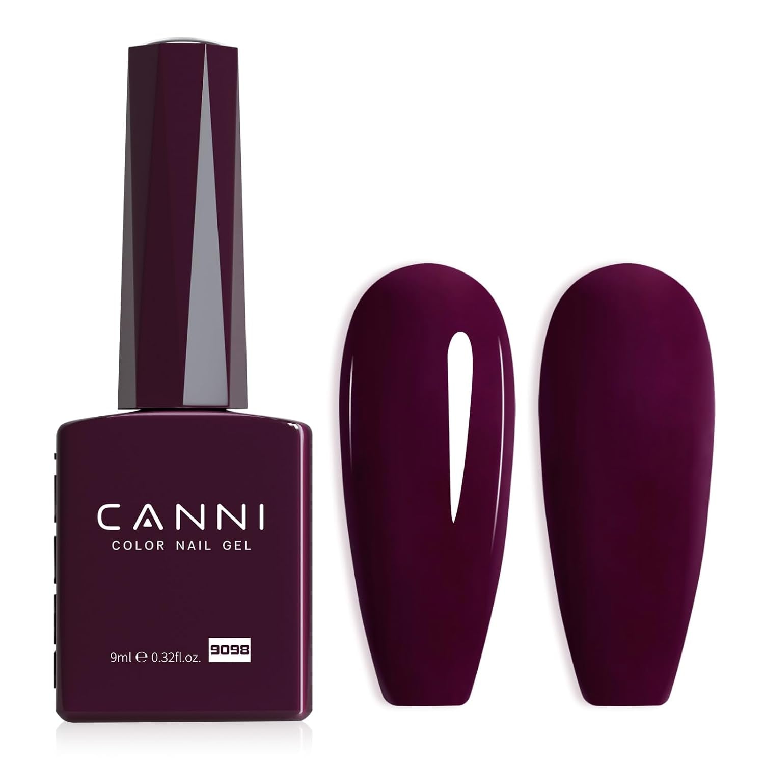 CANNI gel neglelak, semi-permanent, mørk lilla, neglelak, UV gel, soak off, manicure