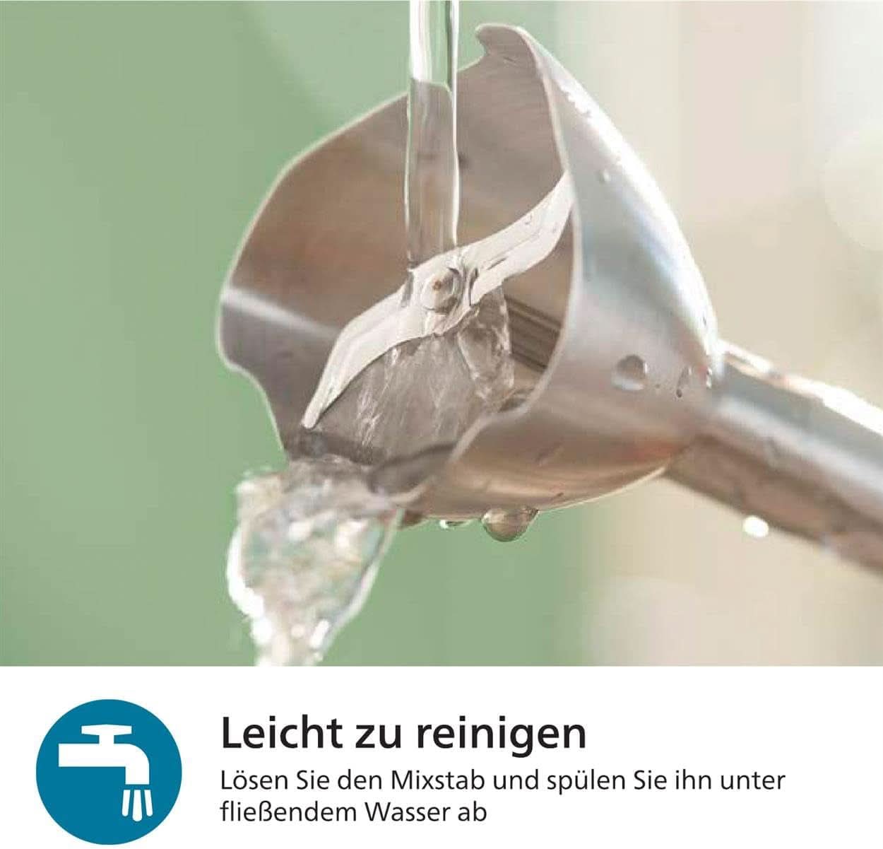 Philips 5000-Serie Stabmixer - 1200W Leistung. Promix-teknologi. Led Geschwindigkeitsanzeiger. Stufenlose Geschwindigkeitseinstellung. Kompakt design. Leicht Zu Reinigen. Schwarz (HR2681/00) Køkken Naty Shop