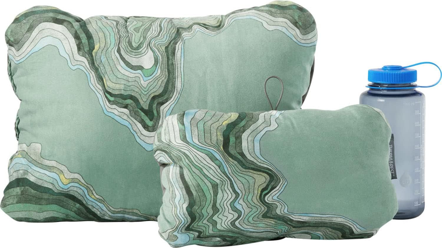 Therm-A-Rest kaskade komprimerbar pude med snor, campingpude, farve: Topowave, størrelse: L Naty Shop rejsepuder