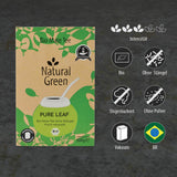 Delicatino - Naturlig grøn PURE LEAF 500G, økologisk yerba mate stilkløs, frisk og røgfri, økologisk dyrket, vakuumpakket for maksimal friskhed
