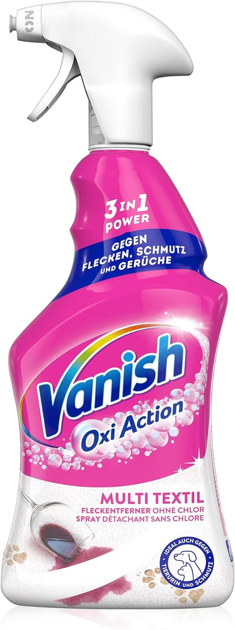 Vanish Oxi Action Multi - Tekstil Pletfjerner Spray - 660 ml - Tekstilvaskemiddel til tæpper og polstring - mod snavs og urinlugt Naty Shop