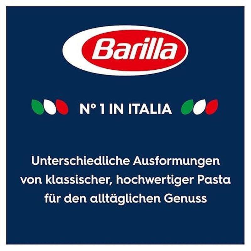 Barilla Pasta Classic Fusilli nr. 98 fra højkvalitets durumhvede, altid al dente, Chili, Spaghetti, Fusilli, Penne, Italiensk, 500g