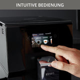 Krups Intuition Preference fuldautomatisk espressomaskine med smartphone-lignende betjening, 3,5" farvetouchskærm, Smart Slide-teknologi, intuitivt lyssystem, 11 drikkevarer, mælkebeholder, EA873810