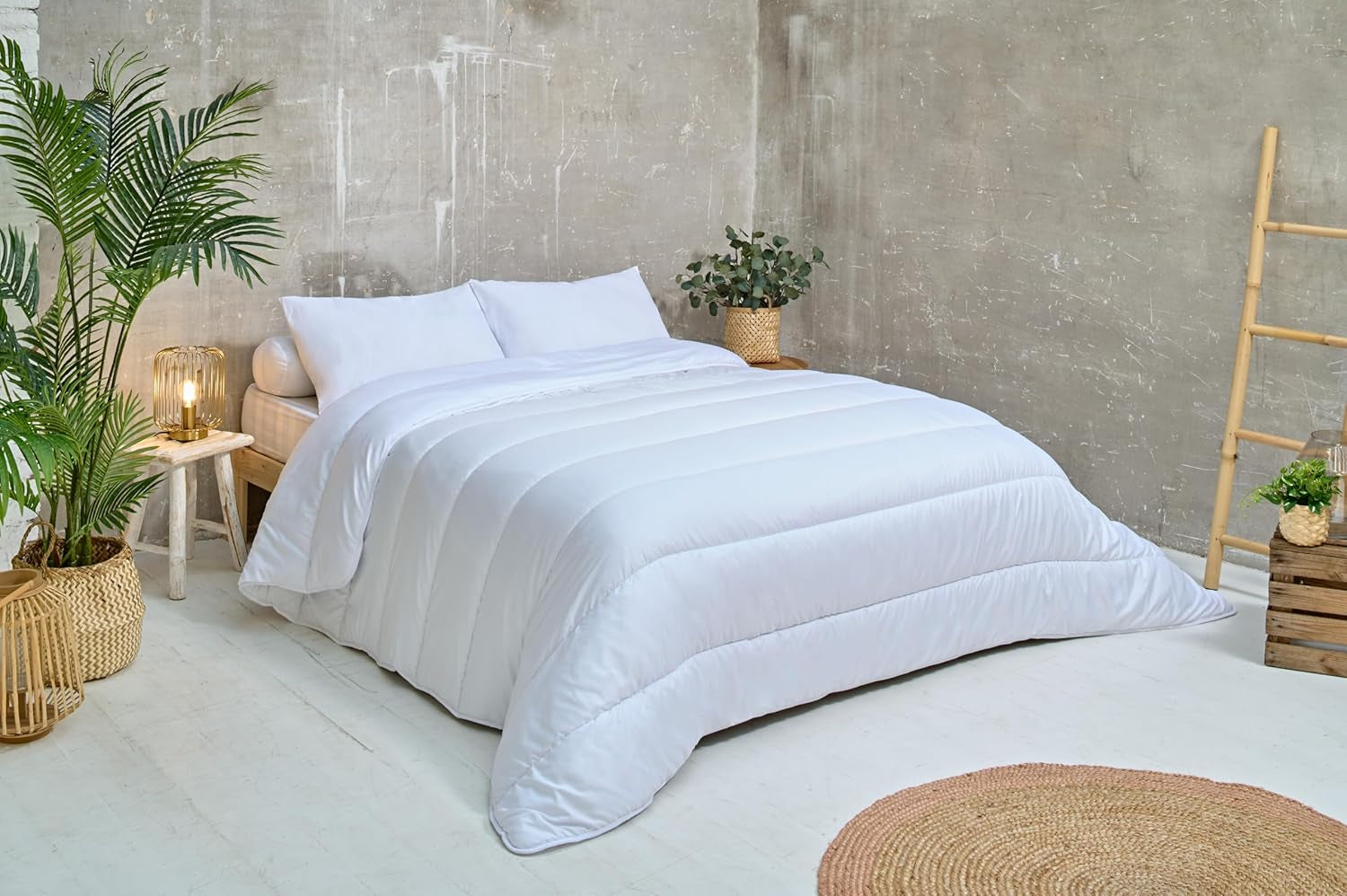 Bleu Câlin COUETTE MICROFIBRE KMF 45S, 240X260Cm, Polyester, Dyne, Tæppe, Hvid, Vinterdyner og dyner Naty Shop 200 X 200 Cm