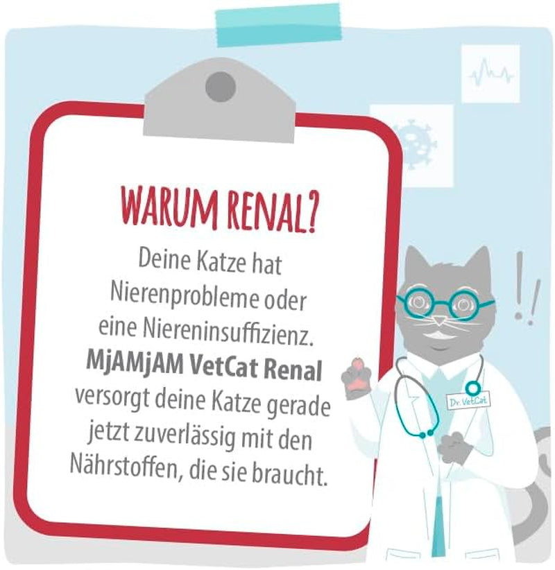 MjAMjAM VetCat - Premium våd kattefoder - Diæt - Nyre - Kylling, 6 stk. (6 x 200 g), kornfri