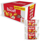 Lotus Biscoff | Dobbelt kiks Variety Pack | 3 varianter: Biscoff creme, vanilje og chokolade smag | 5 dobbeltkiks pr. pakke | Ingredienser af naturlig oprindelse | Ingen farvestoffer | 16 x 50 g | 800 g