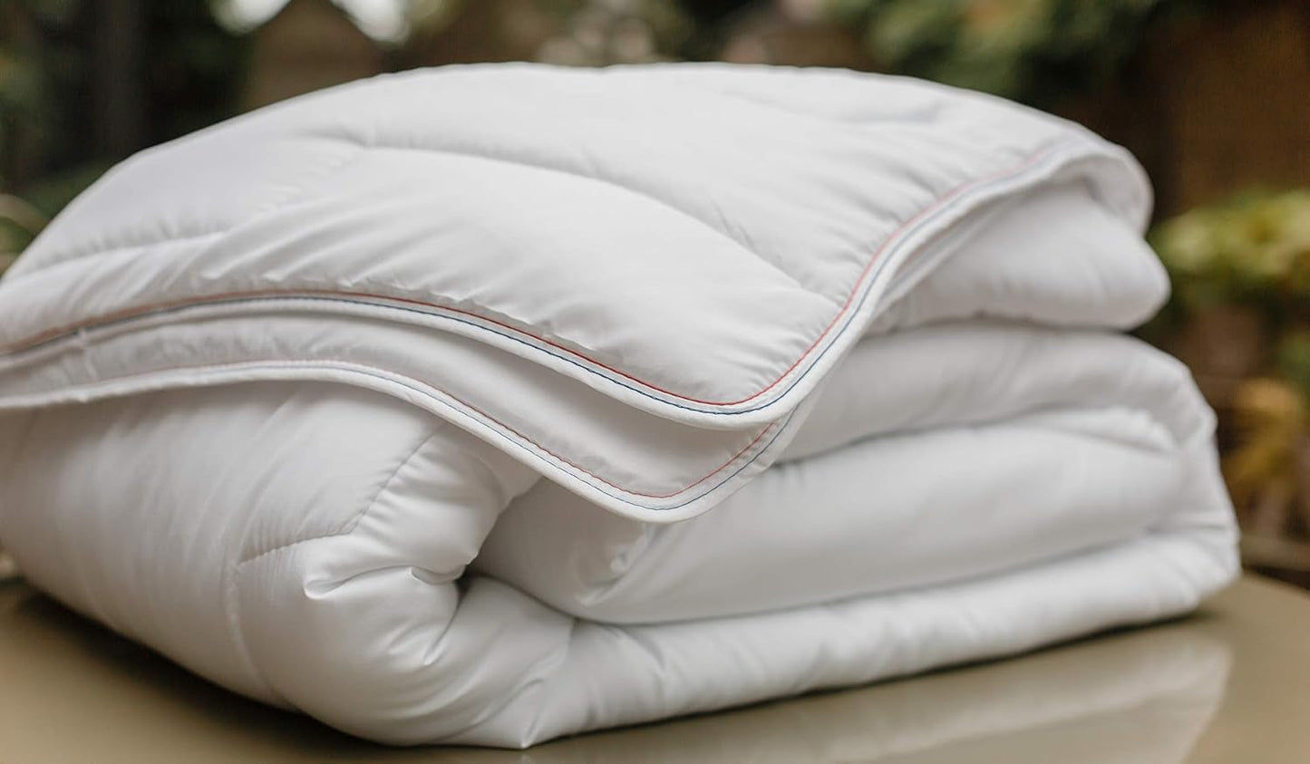 COLAS NORMAND Percale Bomuldsdyne 260 X 240 cm Høj kvalitet 100% Percale Bomuld Blød og behagelig Holdbar Fin finish Fremstillet i Frankrig Hvide dyner og dyner Naty Shop