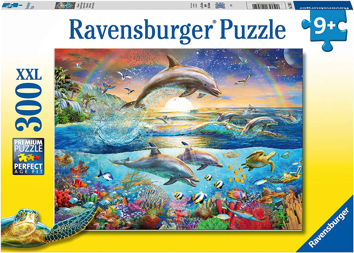 Ravensburger puslespil til børn - 12895 Delfinparadis - Puslespil for børn over 9 år, med 300 brikker i XXL-format Puslespil Naty Shop