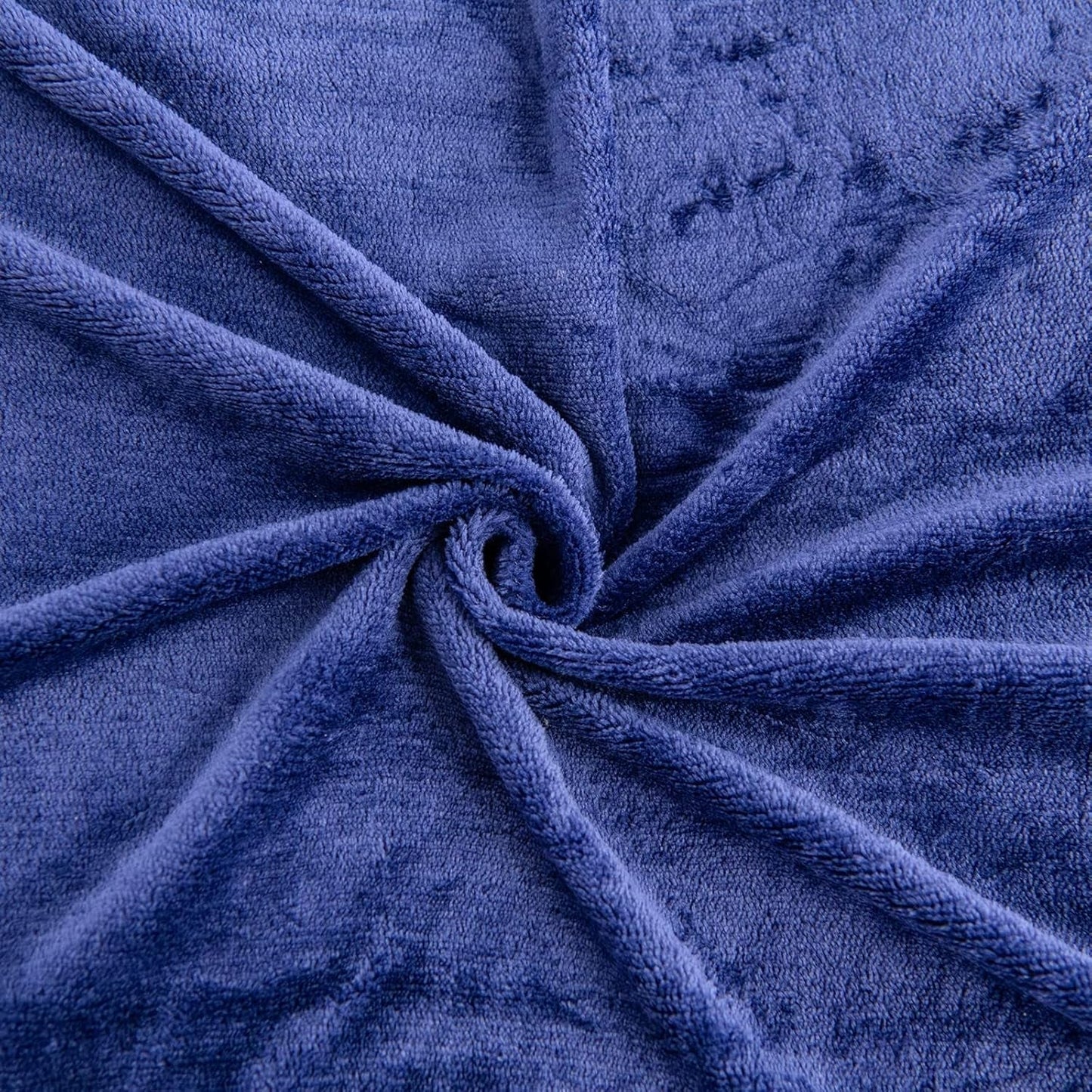 Kono Sherpa fleece tæppe, 150 X 200 Cm, Blød, Hyggelig, Fluffy, Vendbar, Mikrofiber, faste tæpper til seng, sofa, sofa (marineblå, dobbelt/dobbelt) Senge og tæpper Besuche den KONO-Store